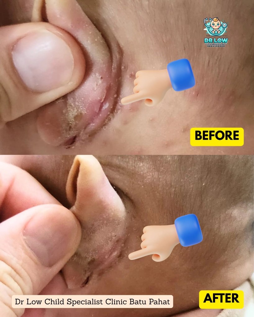 Successful Recovery from Atopic Dermatitis with Skin Infection in Batu Pahat - Dr Low Child Specialist Clinic BP 08