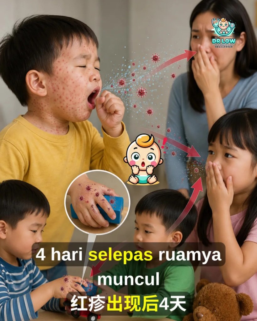 Campak Kanak-Kanak Tanda Awal - Komplikasi - Kepentingan Vaksin BP - Dr Low Child Specialist Clinic Batu Pahat Johor Malaysia A06
