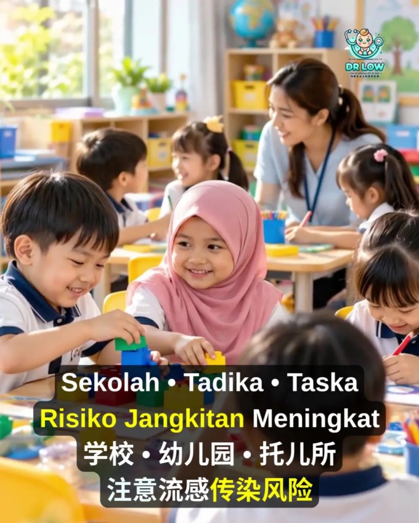 4 Kes Influenza A Dalam Satu Hari di Batu Pahat - Musim Influenza Lindungi Anak dengan Langkah Pencegahan dan Vaksin Influenza - Dr Low Child Specialist Clinic BP A05