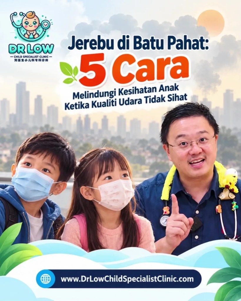 Jerebu di Batu Pahat - 5 Cara Melindungi Kesihatan Anak Ketika Kualiti Udara Tidak Sihat - Dr Low Child Specialist Clinic BP Batu Pahat Johor Malaysia A01