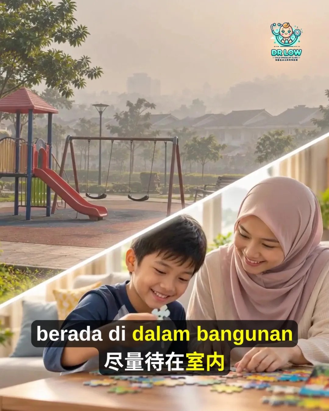Jerebu di Batu Pahat - 5 Cara Melindungi Kesihatan Anak Ketika Kualiti Udara Tidak Sihat - Dr Low Child Specialist Clinic BP Batu Pahat Johor Malaysia A06